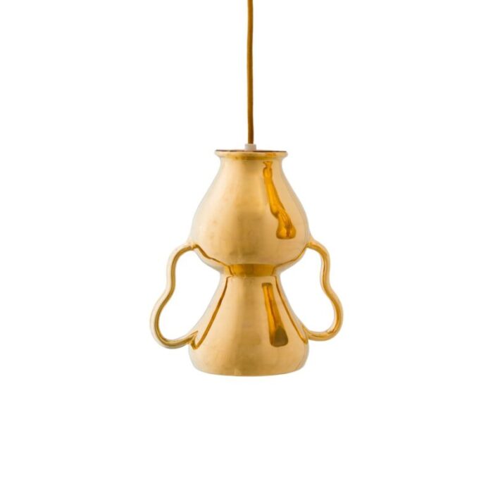 small gold ciarla pendant lamp by marco rocco 1