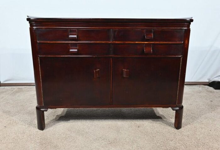 small lacquered wood sideboards 1940s set of 2 5573