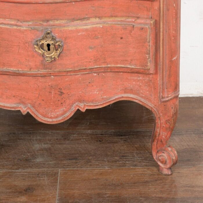 small oak rococo chest of three drawers sweden circa 1800 40 0314