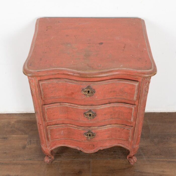 small oak rococo chest of three drawers sweden circa 1800 40 4838