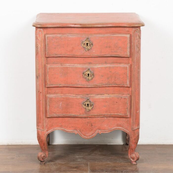 small oak rococo chest of three drawers sweden circa 1800 40 5290