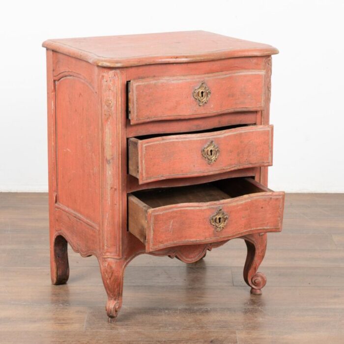 small oak rococo chest of three drawers sweden circa 1800 40 7147