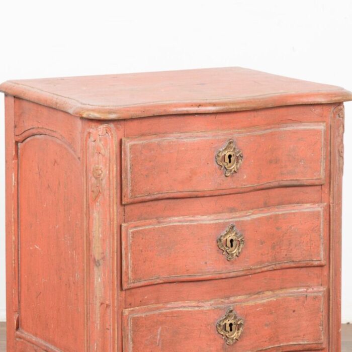 small oak rococo chest of three drawers sweden circa 1800 40 7833