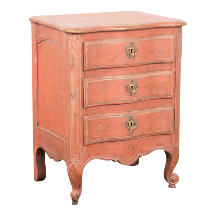 small oak rococo chest of three drawers sweden circa 1800 40 8505