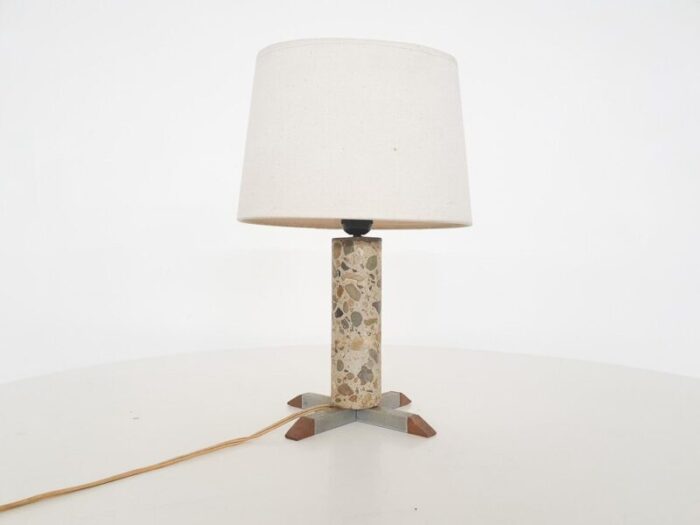 small stone table light france 1960s 1