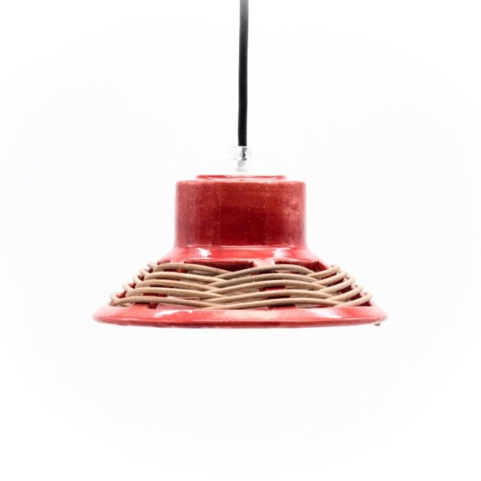 small wicker pendant lamp by marco rocco 1