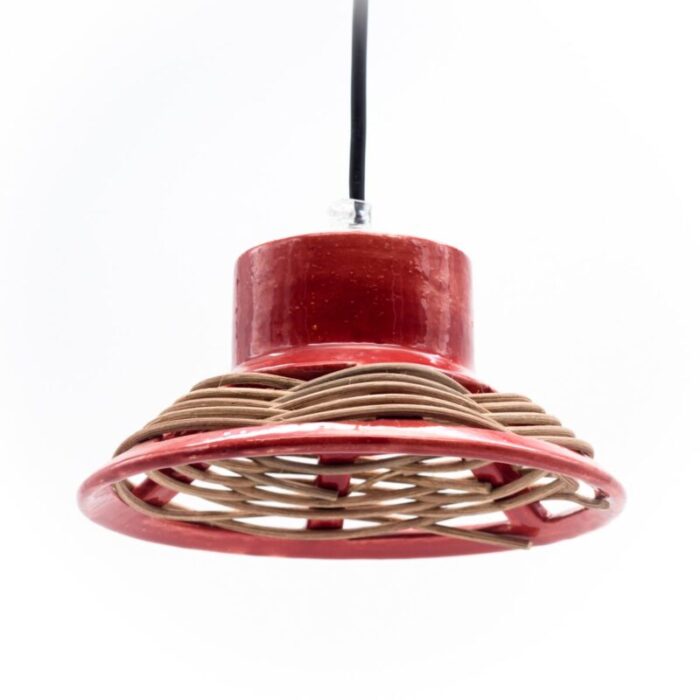 small wicker pendant lamp by marco rocco 3