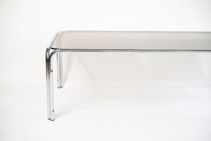 space age coffee table with smoked glass 1960s 6588