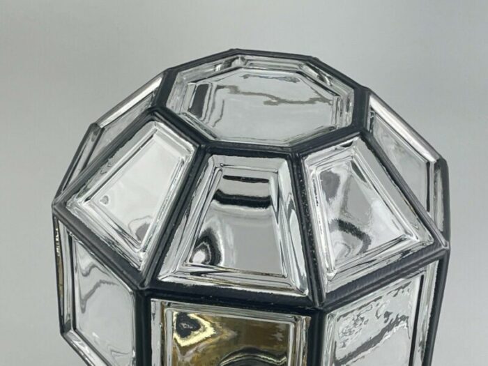 space age glass ceiling lamp from limburg 1960s 8