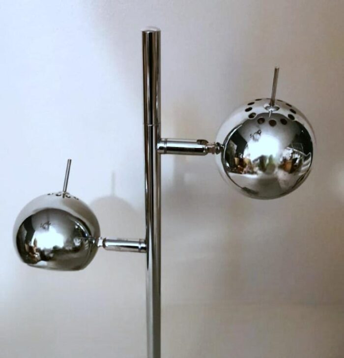 space age italian table lamp in chromed metal in the style of goffredo reggiani 1975 5233 scaled