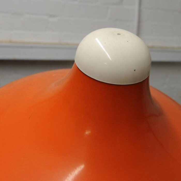 space age orange and white metal floor lamp attributed to meyer germany 1960s 4076