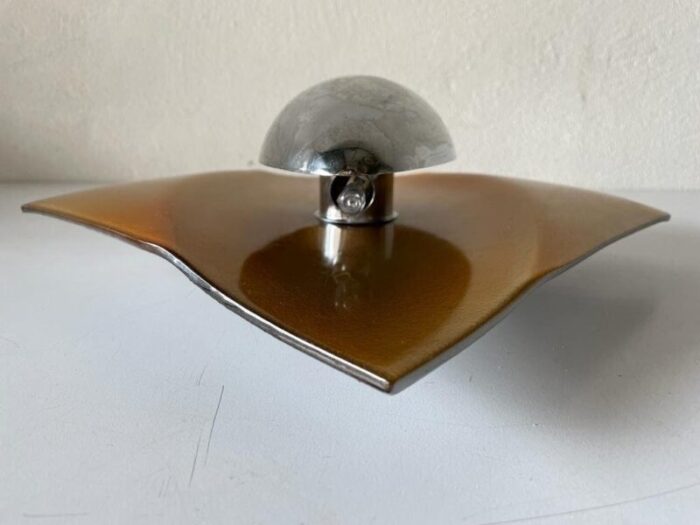 space age orange glass sconces germany 1970s 6