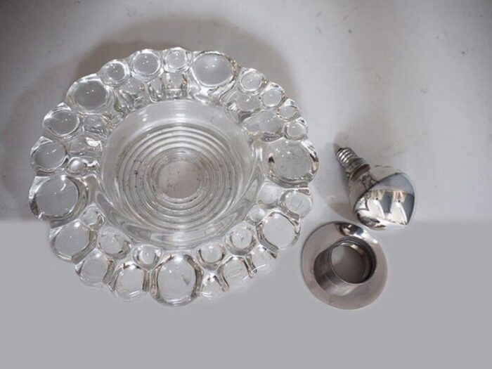 sputnik water drop chandelier in murano glass chrome from peill putzler 1960s germany 13