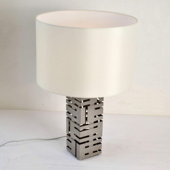 square stainless steel table lamps by laurel company set of 2 10