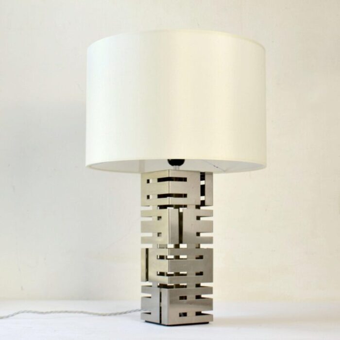 square stainless steel table lamps by laurel company set of 2 6