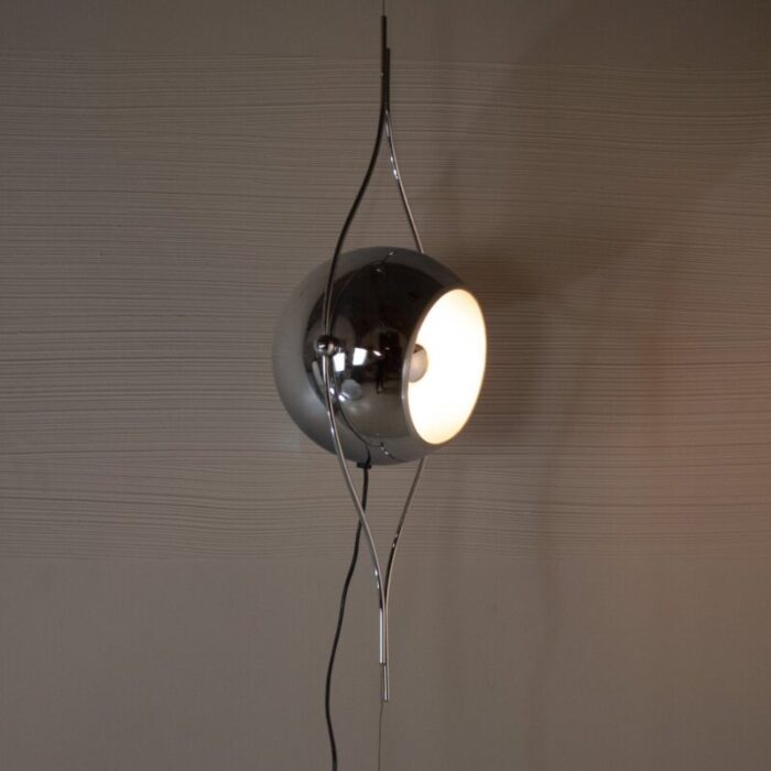 steel pendant lamp by goffredo reggiani 1960s 6