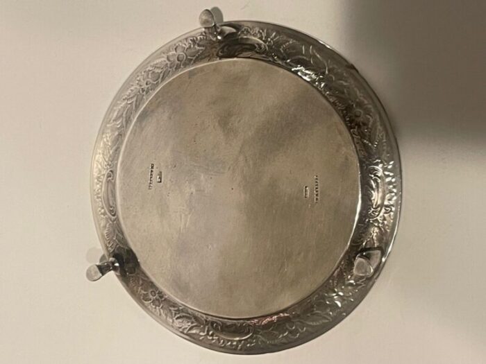 sterling silver a e wagner repousse salver 19th century 7953