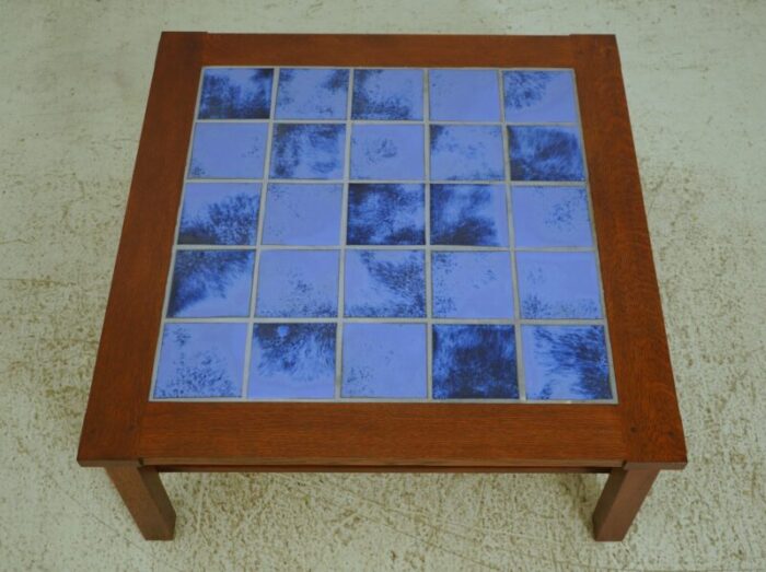 stickley mission oak arts and crafts tile top coffee table 9442