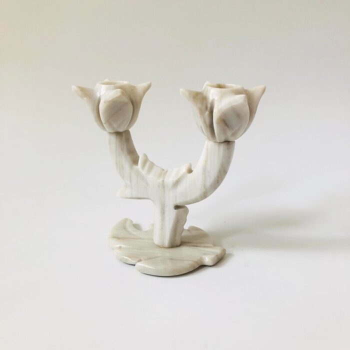 stone flower candle holder 0734