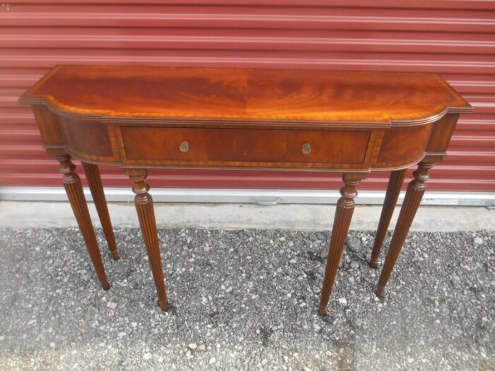 stunning maitland smith cornell mahogany inlay console table 5434