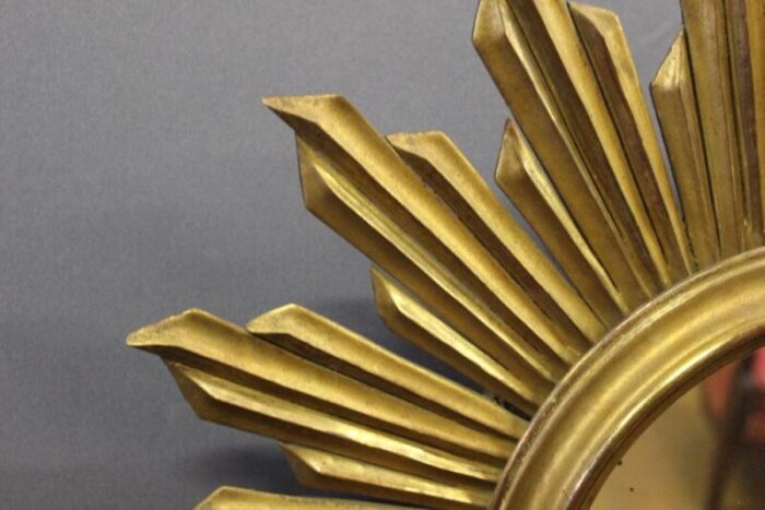 sun mirror in carved and gilded wood 1970 0627