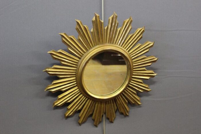 sun mirror in carved and gilded wood 1970 5047