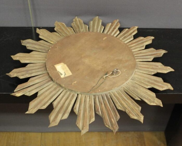 sun mirror in carved and gilded wood 1970 8922