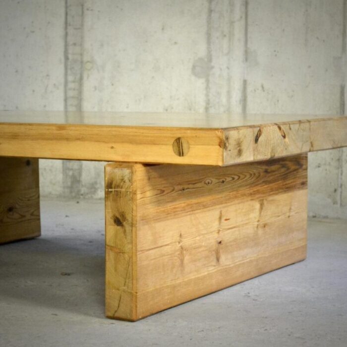 swedish pine coffee table by roland wilhelmsson 1970s 9610