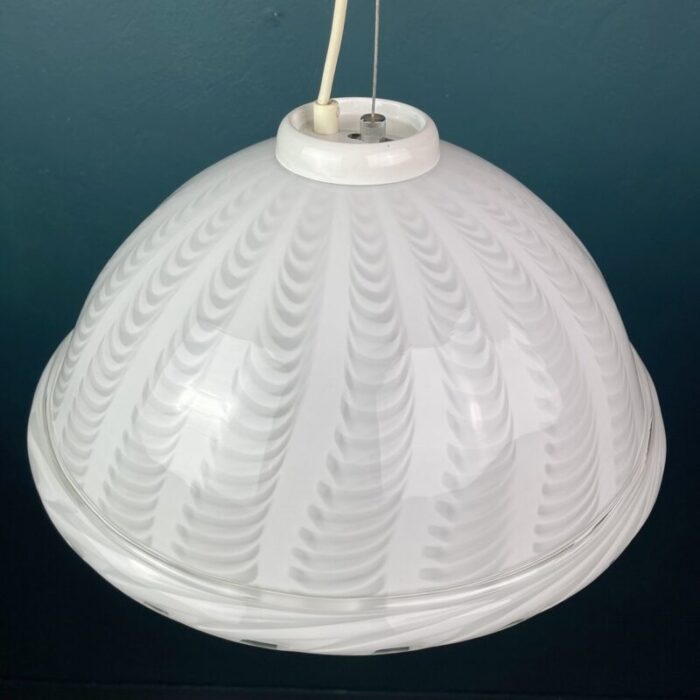 swirl murano glass pendant lamp italy 1980s 12