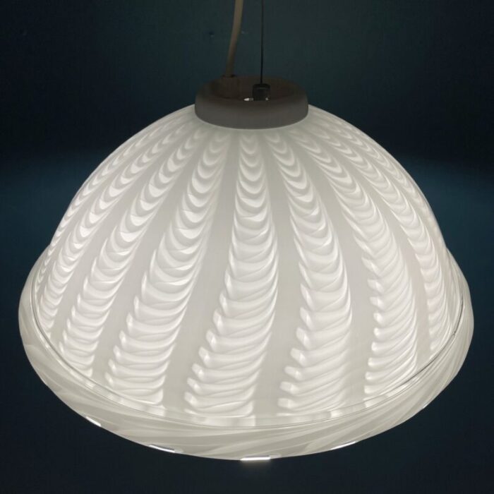 swirl murano glass pendant lamp italy 1980s 4