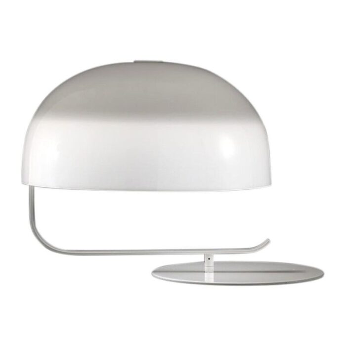 table lamp in white by marco zanuso for oluce 1