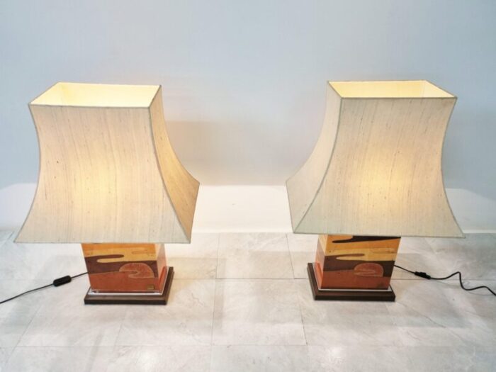 table lamps by jean claude mahey 1970s set of 2 7