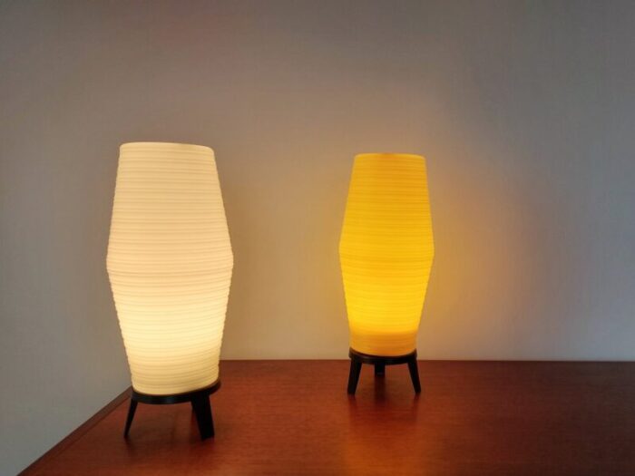 table lamps with extra shade 1950s set of 3 7