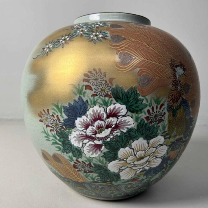 traditional son ware ikebana flower vase 1970s 3552