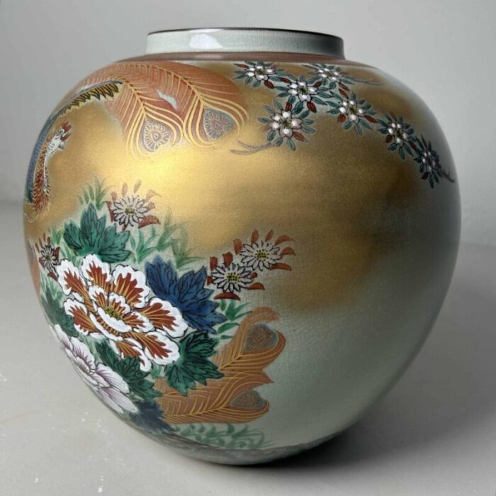 traditional son ware ikebana flower vase 1970s 6259