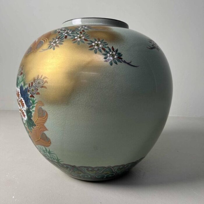 traditional son ware ikebana flower vase 1970s 9803