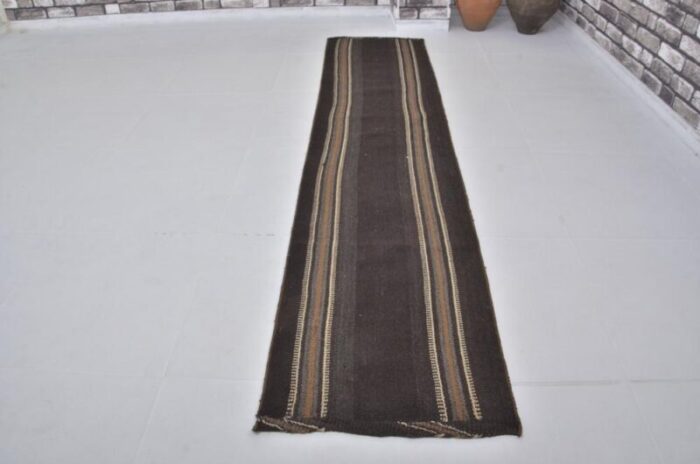 traditional turkish floor kilim runner rug 1960s 7528