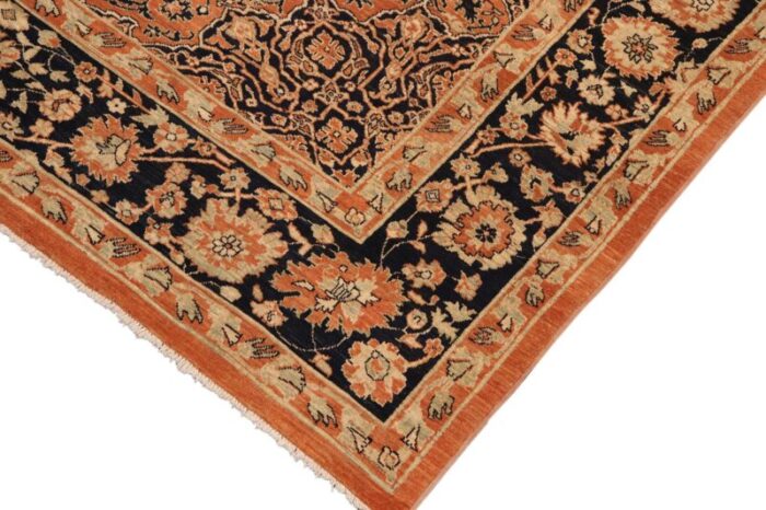 tribal heriz ziegler rust blue hand knotted rug 83 x 100 1292