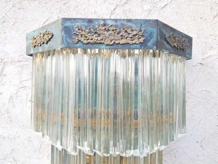 trimmed glass wall lamp from venini 1960s 10