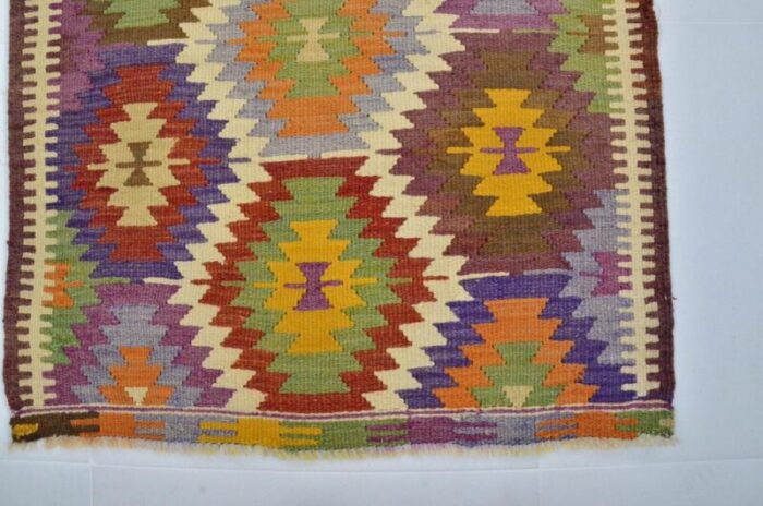 turkish handmade wool kilim rug 1960s 4728