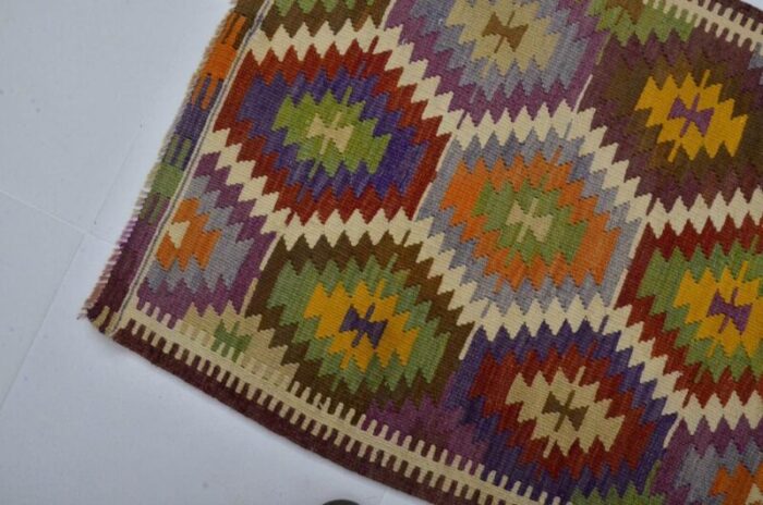 turkish handmade wool kilim rug 1960s 8176