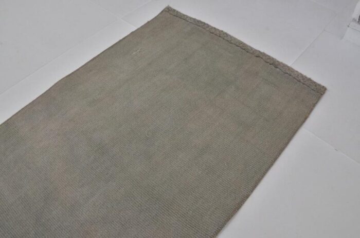 turkish hemp kilim dark gray rug 1960s 4604