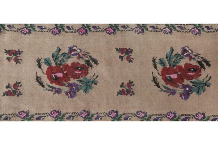 turkish needlepoint kilim runner rug 111 x 412 2388