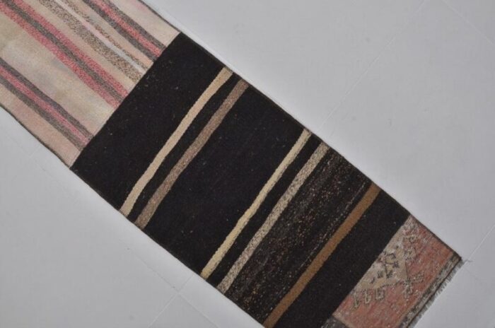 turkish neutral colour kitchen decor runner rug 1960s 1635