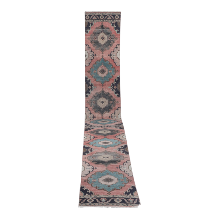 turkish oushak runner with eclectic style 210 x 257 4455