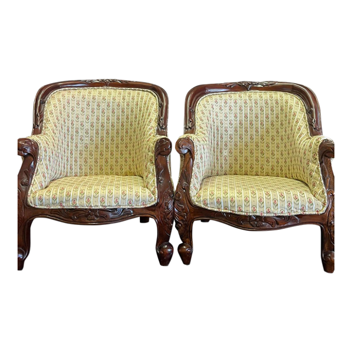 upholstered doll chairs a pair 8031