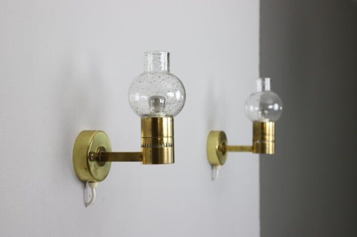 v 220 wall lights by hans agne jakobsson 1960s set of 2 1