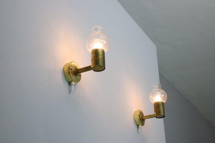 v 220 wall lights by hans agne jakobsson 1960s set of 2 2