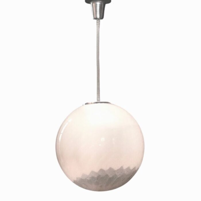 very big murano glass ball ceiling lamp by mazzega 1970s 1