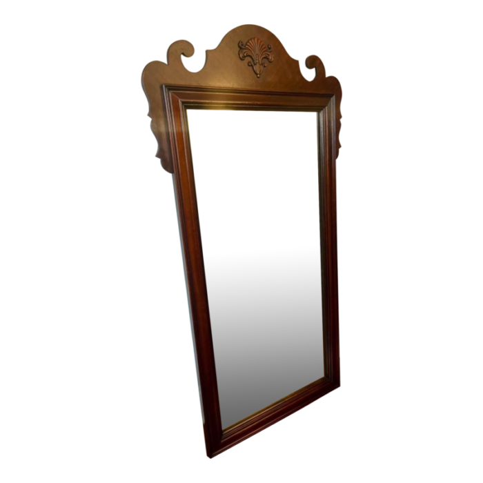 vintage 1980s lane furniture mahogany wood tall mirror 5358